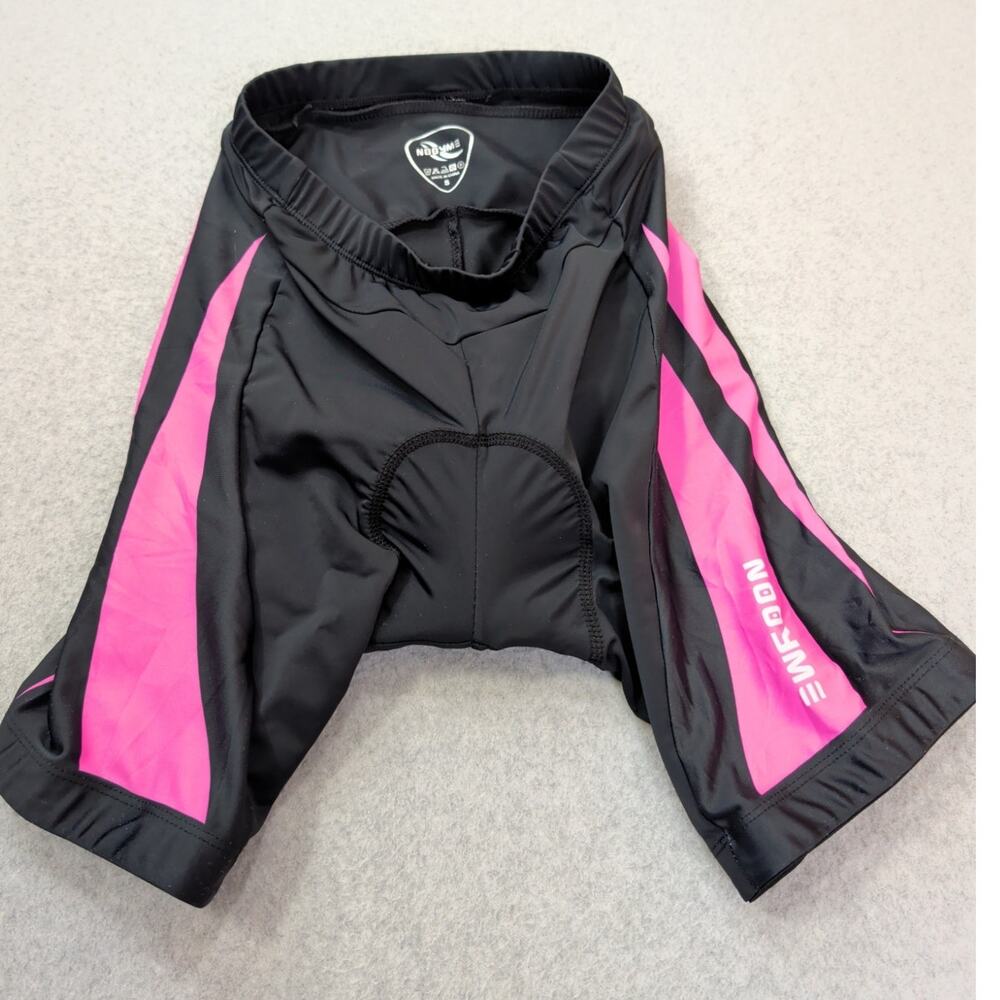 Nooyme Womens Cycling Padded Bike Shorts Size SMALL Black Pink